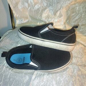 Black Slip-On Canvas Sneakers